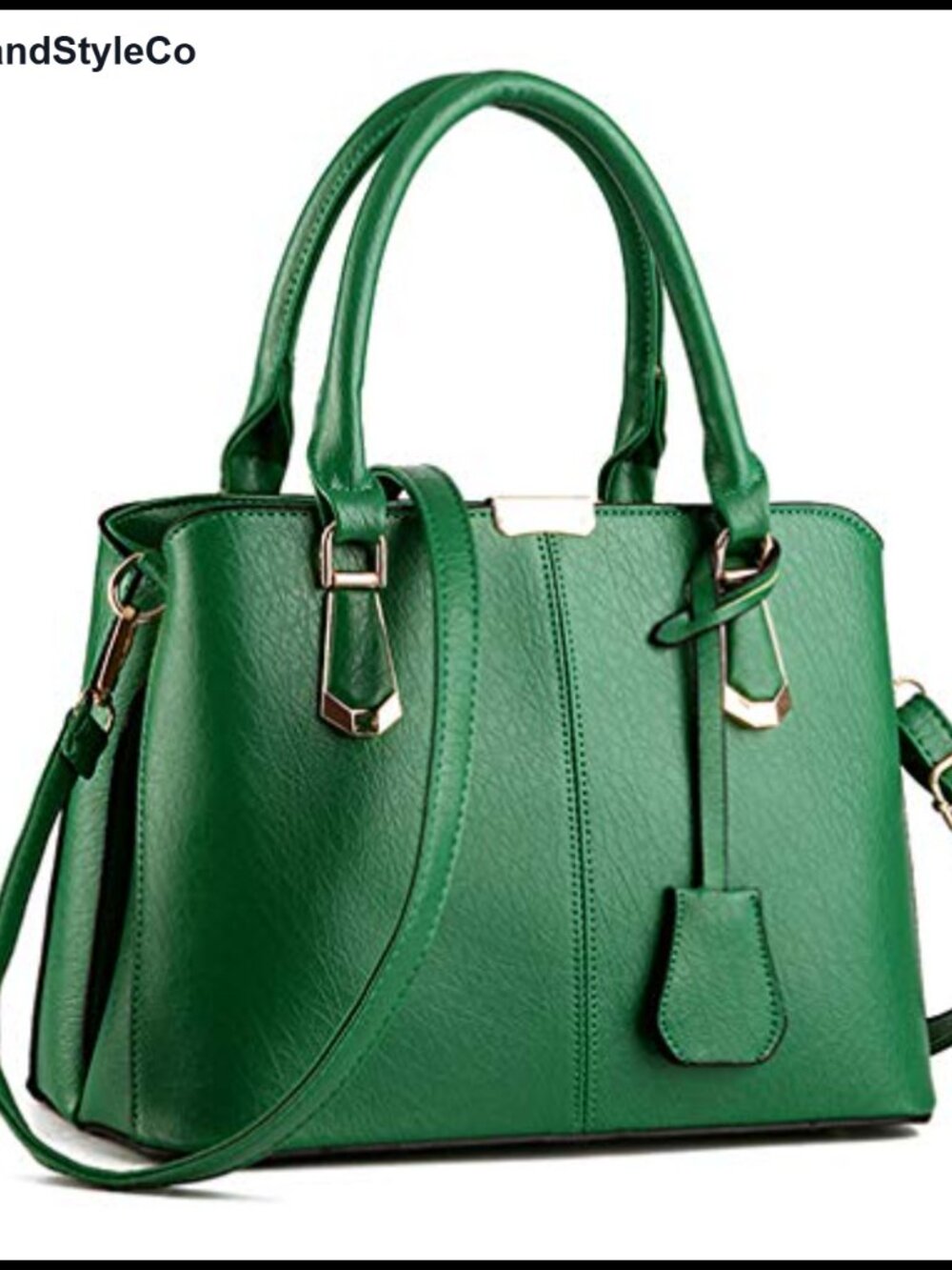 PU Leather Satchel Handbag Structured Shoulder Purse Top Handle